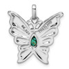 Lex & Lu Sterling Silver Rhodium/Oxidized Reconstituted Turquoise Butterfly Pendant - 3 - Lex & Lu