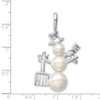 Lex & Lu Sterling Silver FW Cultured Pearl Snowman Pendant - 3 - Lex & Lu