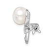 Lex & Lu Sterling Silver CZ FW Cultured Pearl Pin - 2 - Lex & Lu