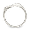 Lex & Lu Sterling Silver Polished Dolphin Toe Ring - 2 - Lex & Lu