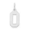 Lex & Lu Sterling Silver Small Polished Number 0 - Lex & Lu