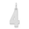 Lex & Lu Sterling Silver Small Polished Number 4 - Lex & Lu