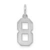 Lex & Lu Sterling Silver Small Polished Number 8 - 4 - Lex & Lu