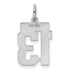 Lex & Lu Sterling Silver Small Polished Number 13 - 3 - Lex & Lu