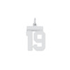 Lex & Lu Sterling Silver Small Polished Number 19 - Lex & Lu