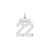 Lex & Lu Sterling Silver Small Polished Number 22 - Lex & Lu