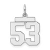 Lex & Lu Sterling Silver Small Polished Number 53 - Lex & Lu