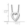 Lex & Lu Sterling Silver White Ice .02ct Diamond Heart Necklace 18'' - 3 - Lex & Lu