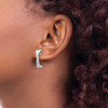 Lex & Lu Sterling Silver White Ice .06ct. Diamond Crossover Earrings - 3 - Lex & Lu