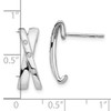 Lex & Lu Sterling Silver White Ice .06ct. Diamond Crossover Earrings - 4 - Lex & Lu