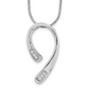 Lex & Lu Sterling Silver White Ice Diamond Necklace 18'' LAL117028 - Lex & Lu