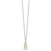 Lex & Lu Sterling Silver White Ice Gold-plated and 1/2 pt Diamond Necklace 18'' - 2 - Lex & Lu