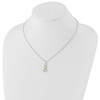 Lex & Lu Sterling Silver White Ice Gold-plated and 1/2 pt Diamond Necklace 18'' - 4 - Lex & Lu