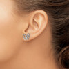 Lex & Lu Sterling Silver White Ice .01 ct Diamond Butterfly Post Earrings - 3 - Lex & Lu