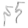 Lex & Lu Sterling Silver White Ice Diamond Post Earrings - 2 - Lex & Lu