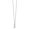 Lex & Lu Sterling Silver White Ice Diamond Ribbon Necklace 18'' - 2 - Lex & Lu