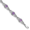 Lex & Lu Sterling Silver Amethyst Bracelet LAL117213 - Lex & Lu