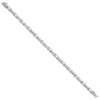 Lex & Lu Sterling Silver Rhodiulm Plated White Created Opal and CZ Bracelet 7'' - 2 - Lex & Lu