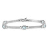 Lex & Lu Sterling Silver Blue Topaz Bracelet LAL117235 - 4 - Lex & Lu