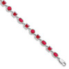 Lex & Lu Sterling Silver Ruby Bracelet LAL117245 - Lex & Lu