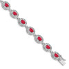 Lex & Lu Sterling Silver Ruby Bracelet LAL117247 - Lex & Lu