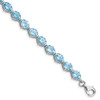 Lex & Lu Sterling Silver Light Swiss Blue Topaz Bracelet LAL117264 - Lex & Lu