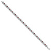 Lex & Lu Sterling Silver Garnet Diamond Bracelet LAL117313 - 2 - Lex & Lu