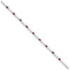 Lex & Lu Sterling Silver Garnet Bracelet LAL117332 - 2 - Lex & Lu