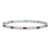 Lex & Lu Sterling Silver Garnet Bracelet LAL117332 - 3 - Lex & Lu