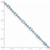 Lex & Lu Sterling Silver Blue Topaz Bracelet LAL117339 - 4 - Lex & Lu