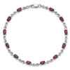 Lex & Lu Sterling Silver Garnet Bracelet LAL117340 - 5 - Lex & Lu