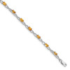 Lex & Lu Sterling Silver Citrine Bracelet LAL117348 - Lex & Lu