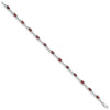 Lex & Lu Sterling Silver Garnet Bracelet LAL117349 - 2 - Lex & Lu