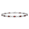 Lex & Lu Sterling Silver Garnet Bracelet LAL117349 - 3 - Lex & Lu