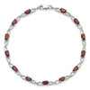 Lex & Lu Sterling Silver Garnet Bracelet LAL117349 - 5 - Lex & Lu