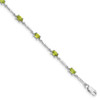 Lex & Lu Sterling Silver Peridot Bracelet LAL117354 - Lex & Lu