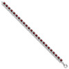 Lex & Lu Sterling Silver Garnet Bracelet LAL117361 - 2 - Lex & Lu