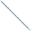 Lex & Lu Sterling Silver Blue Topaz Bracelet LAL117365 - 2 - Lex & Lu