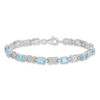 Lex & Lu Sterling Silver Blue Topaz Bracelet LAL117365 - 4 - Lex & Lu