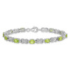 Lex & Lu Sterling Silver Peridot Bracelet LAL117368 - 4 - Lex & Lu