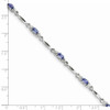 Lex & Lu Sterling Silver Tanzanite and Diamond Bracelet LAL117373 - 3 - Lex & Lu