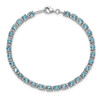 Lex & Lu Sterling Silver Blue Topaz and Diamond Bracelet - 5 - Lex & Lu