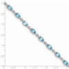 Lex & Lu Sterling Silver Blue Topaz Bracelet LAL117378 - 3 - Lex & Lu