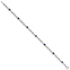 Lex & Lu Sterling Silver Sapphire and Diamond Bracelet LAL117385 - 2 - Lex & Lu