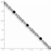 Lex & Lu Sterling Silver Sapphire and Diamond Bracelet LAL117385 - 3 - Lex & Lu