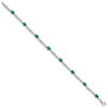 Lex & Lu Sterling Silver Emerald and Diamond Bracelet LAL117407 - 2 - Lex & Lu