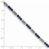 Lex & Lu Sterling Silver Sapphire and Diamond Bracelet LAL117416 - 4 - Lex & Lu