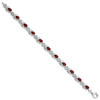 Lex & Lu Sterling Silver Garnet Bracelet LAL117423 - 2 - Lex & Lu
