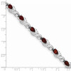 Lex & Lu Sterling Silver Garnet Bracelet LAL117423 - 4 - Lex & Lu