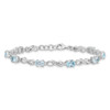 Lex & Lu Sterling Silver Blue Topaz Figure 8 Bracelet - 3 - Lex & Lu